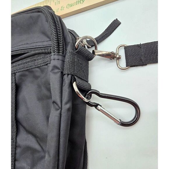 BlackShoulder Sling Bag W/ Multiple Pockets Adjustable Strap The Presidents Cup - Picture 4 of 6